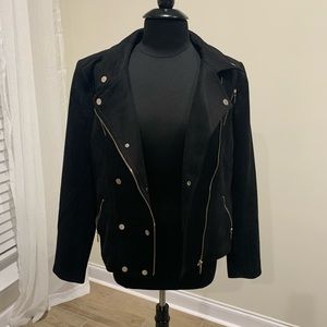 White House Black Market Vegan Suede Moto Jacket